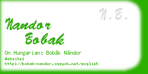 nandor bobak business card